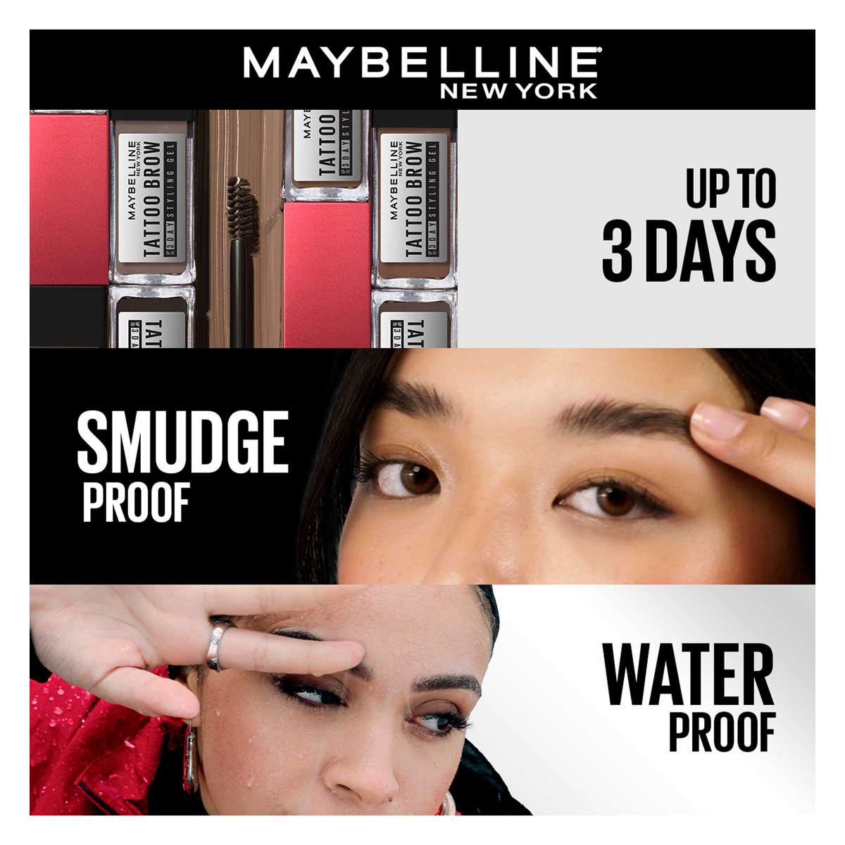 Maybelline Tattoo Studio Waterproof Eyebrow Gel in Deep Brown  stephanie  lau